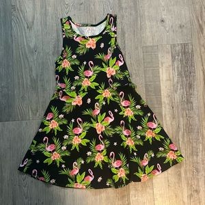 Girls flamingo sleeveless dress